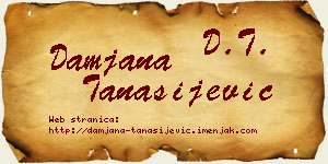 Damjana Tanasijević vizit kartica